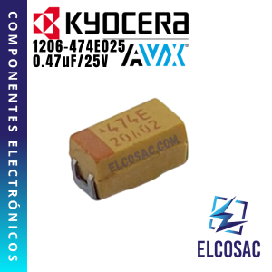 0.47UF 25V TANTALIO SMD (474E) | KYOCERA AVX