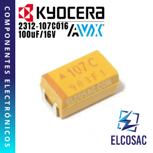 100UF 16V TANTALIO SMD (107C) | KYOCERA AVX