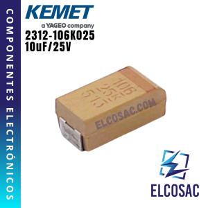10uF 25V TANTALIO SMD (106) | KEMET