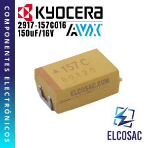150UF 16V TANTALIO SMD (157C) | KYOCERA AVX