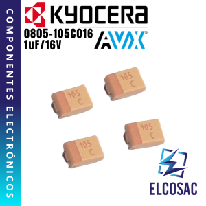1UF 16V TANTALIO SMD (105C) | KYOCERA AVX