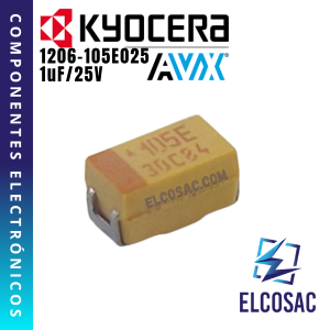 1UF 25V TANTALIO SMD (105E) | KYOCERA AVX