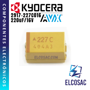 220UF 16V TANTALIO SMD (227C) | KYOCERA AVX