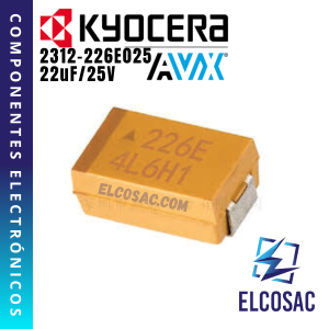 22UF 25V TANTALIO SMD (226E) | KYOCERA AVX