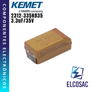 3.3uF 35V TANTALIO SMD (335) | KEMET
