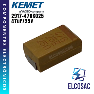 47uF 25V TANTALIO SMD (476) | KEMET