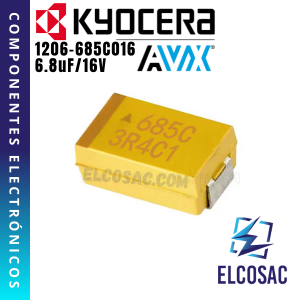 6.8uF 16V TANTALIO SMD (685C) | KYOCERA AVX