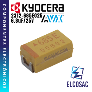 6.8UF 25V TANTALIO SMD (685E) | KYOCERA AVX