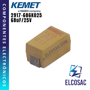 68uF 25V TANTALIO SMD (686) | KEMET