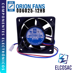 OD6025-12HB | VENTILADOR 60x60x25mm 12VDC 0.15A | ORION FANS