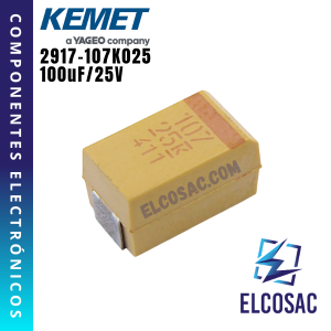 100uF 25V TANTALIO SMD (107) | KEMET
