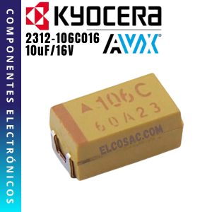 10uF 16V TANTALIO SMD (106C) | KYOCERA AVX