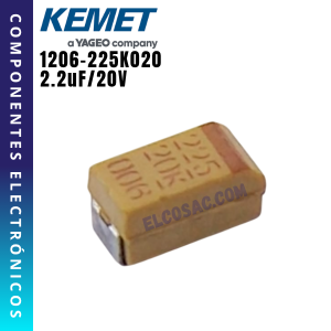 2.2uF 20V TANTALIO SMD (225) | KEMET