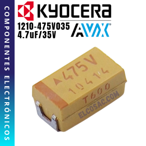 4.7UF 35V TANTALIO SMD (475V) | KYOCERA AVX