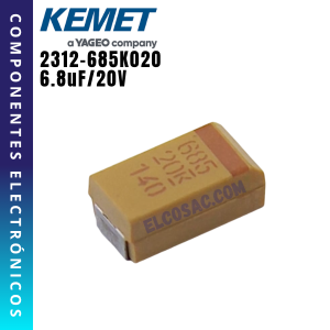 6.8uF 20V TANTALIO SMD (685) | KEMET