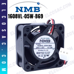 1608VL 05W B69 | VENTILADOR AXIAL 40X40X20MM 24V DC 2.4W | NMB TECHNOLOGIES