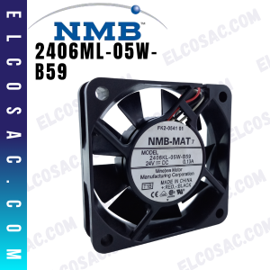 2406KL-05W-B59 | VENTILADOR AXIAL 60X60X15MM 24V DC 2.4W | NMB TECHNOLOGIES