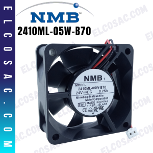 2410ML 05W B70 | VENTILADOR AXIAL 60X60X25MM 24V DC 4.6W | NMB TECHNOLOGIES