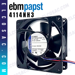 4114NH3 | VENTILADOR AXIAL 119X119X38MM 24V DC 19.5W | EBM-PAPST