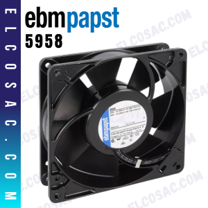 5958 | VENTILADOR AXIAL 127X127X38MM 230V AC 18W | EBM-PAPST