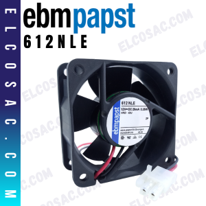 612NLE | VENTILADOR AXIAL 60X60X25MM 12V DC 0.4W | EBM-PAPST