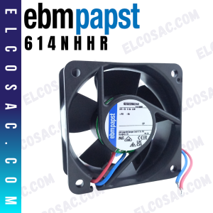 614NHHR | VENTILADOR AXIAL 60X60X25MM 24V DC 3W | EBM-PAPST