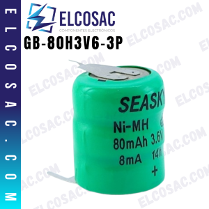 GB-80H3V6-3P | BATERIA Ni-MH 3.6V 80mAh | SEASKY
